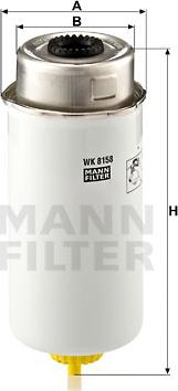 Mann-Filter WK 8158 - Polttoainesuodatin inparts.fi