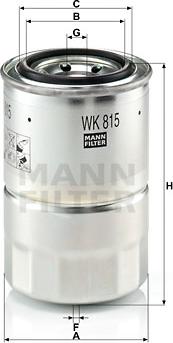 Mann-Filter WK 815 x - Polttoainesuodatin inparts.fi