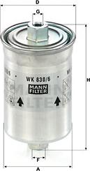 Mann-Filter WK 830/6 x - Polttoainesuodatin inparts.fi