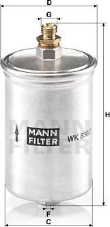 Mann-Filter WK 830/3 - Polttoainesuodatin inparts.fi