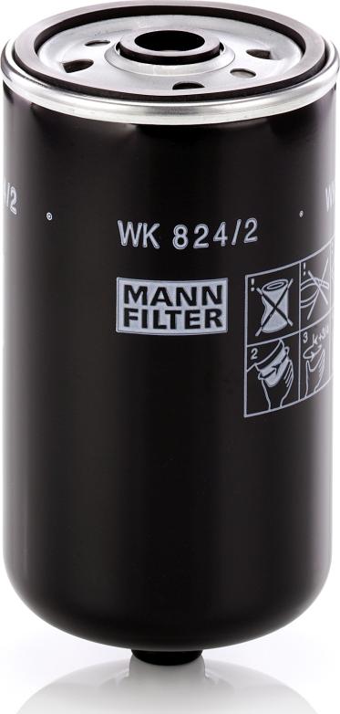 Mann-Filter WK 824/2 - Polttoainesuodatin inparts.fi