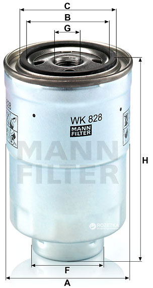 Mann-Filter WK 828 - Polttoainesuodatin inparts.fi