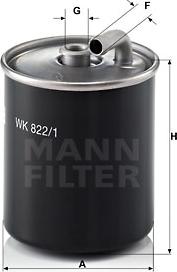 Mann-Filter WK 822/1 - Polttoainesuodatin inparts.fi