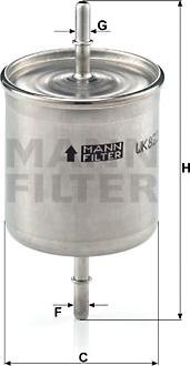 Mann-Filter WK 822/2 - Polttoainesuodatin inparts.fi