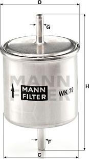Mann-Filter WK 79 - Polttoainesuodatin inparts.fi