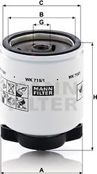 Mann-Filter WK 715/1 - Polttoainesuodatin inparts.fi