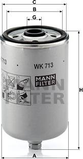 Mann-Filter WK 713 - Polttoainesuodatin inparts.fi