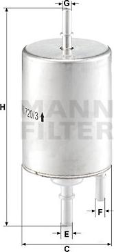 Mann-Filter WK 720/3 - Polttoainesuodatin inparts.fi