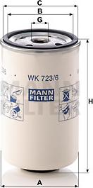 Mann-Filter WK 723/6 - Polttoainesuodatin inparts.fi