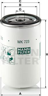 Mann-Filter WK 723 (10) - Polttoainesuodatin inparts.fi