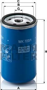 Mann-Filter WK 723/1 - Polttoainesuodatin inparts.fi