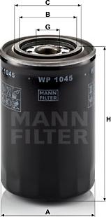 Mann-Filter WP 1045 - Öljynsuodatin inparts.fi