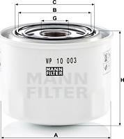 Mann-Filter WP 10 003 - Öljynsuodatin inparts.fi