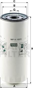 Mann-Filter WP 11 102/3 - Öljynsuodatin inparts.fi