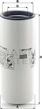 Mann-Filter WP 12 120/1 - Öljynsuodatin inparts.fi