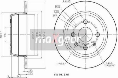 Maxgear 19-0984 - Jarrulevy inparts.fi