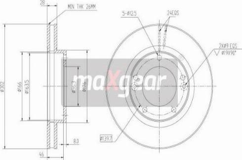 Maxgear 19-0938 - Jarrulevy inparts.fi