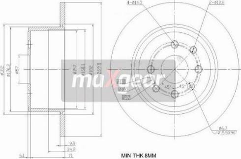 Maxgear 19-0848 - Jarrulevy inparts.fi