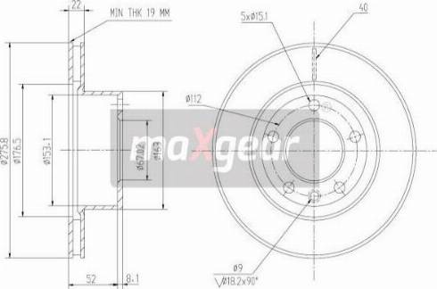 Maxgear 19-0728MAX - Jarrulevy inparts.fi