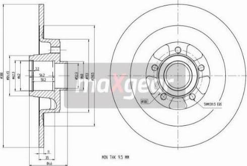 Maxgear 19-1905 - Jarrulevy inparts.fi