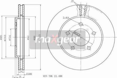 Maxgear 19-1004MAX - Jarrulevy inparts.fi