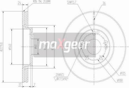 Maxgear 19-1008MAX - Jarrulevy inparts.fi