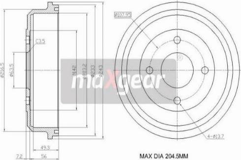 Maxgear 19-1036 - Jarrurumpu inparts.fi