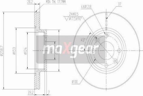 Maxgear 19-1848 - Jarrulevy inparts.fi