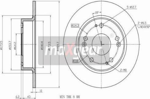 Maxgear 19-1843MAX - Jarrulevy inparts.fi