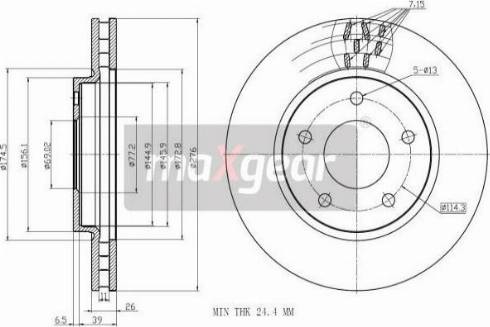 Maxgear 19-1289MAX - Jarrulevy inparts.fi