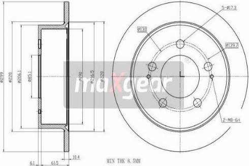 Maxgear 19-3199 - Jarrulevy inparts.fi