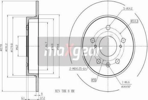 Maxgear 19-3350 - Jarrulevy inparts.fi