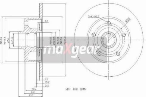 Maxgear 19-3362 - Jarrulevy inparts.fi