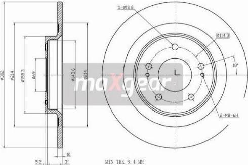 Maxgear 19-3242 - Jarrulevy inparts.fi