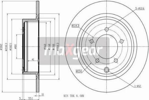 Maxgear 19-3214 - Jarrulevy inparts.fi