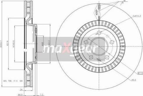 Maxgear 19-3210 - Jarrulevy inparts.fi