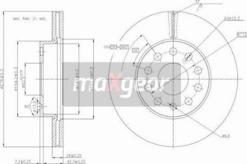 Maxgear 19-3238 - Jarrulevy inparts.fi