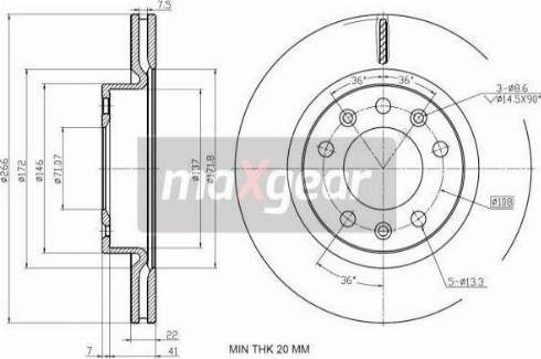 Maxgear 19-3237 - Jarrulevy inparts.fi