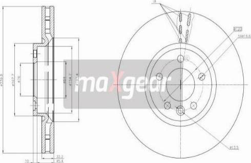 Maxgear 19-3221 - Jarrulevy inparts.fi