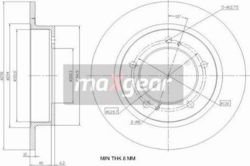 Maxgear 19-3227 - Jarrulevy inparts.fi