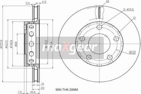 Maxgear 19-2450 - Jarrulevy inparts.fi