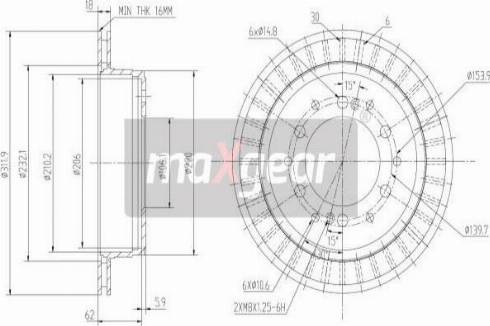 Maxgear 19-2464 - Jarrulevy inparts.fi