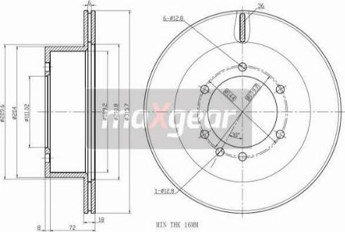 Maxgear 19-2408 - Jarrulevy inparts.fi