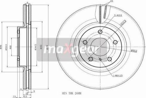 Maxgear 19-2407 - Jarrulevy inparts.fi