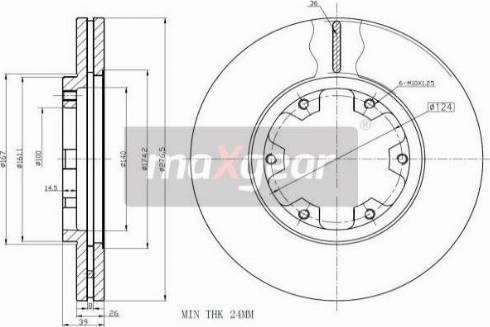 Maxgear 19-2569 - Jarrulevy inparts.fi