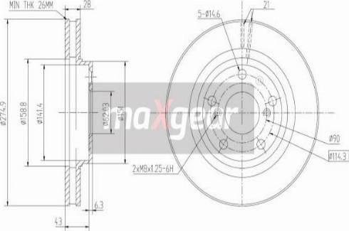 Maxgear 19-2562 - Jarrulevy inparts.fi