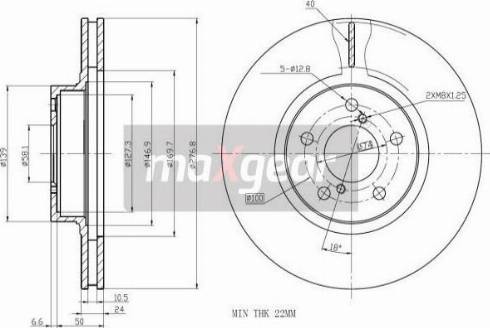 Maxgear 19-2505MAX - Jarrulevy inparts.fi