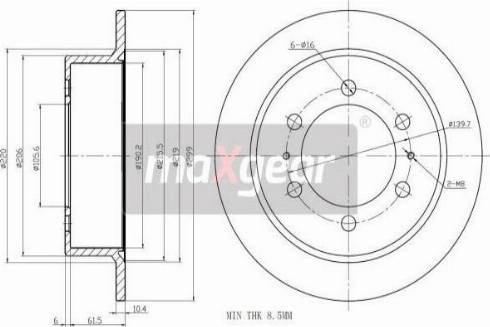 Maxgear 19-2526 - Jarrulevy inparts.fi