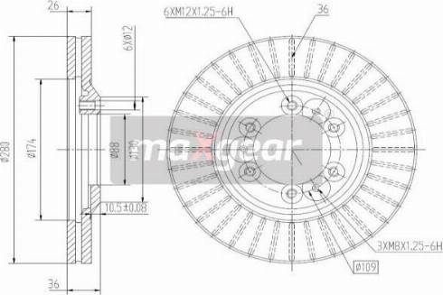 Maxgear 19-2649 - Jarrulevy inparts.fi