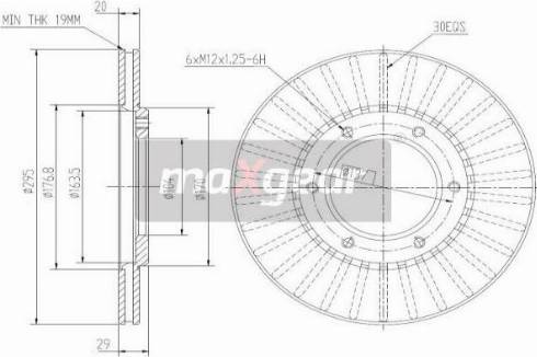 Maxgear 19-2608 - Jarrulevy inparts.fi